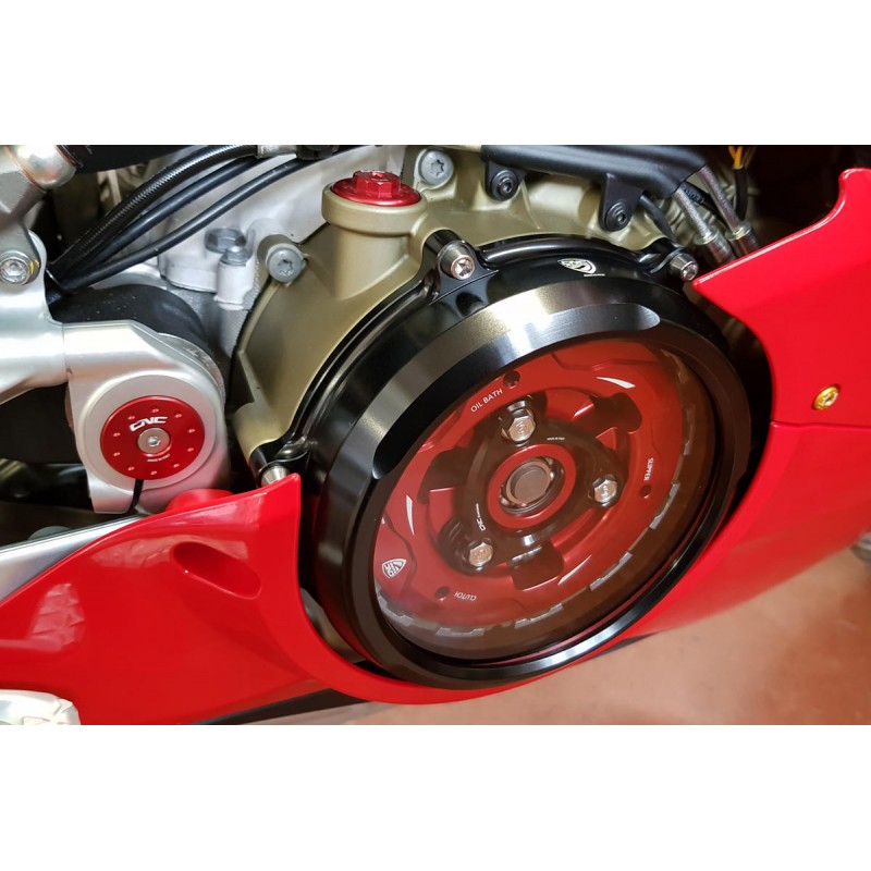 CNC Racing Clear Wet Clutch Cover for the Ducati Panigale